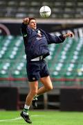 31 August 2001; Niall Quinn during a Republic of Ireland training session at Lansdowne Road in Dublin. Photo by Brendan Moran/Sportsfile