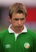 4 September 2001; Keith Gilroy of Republic of Ireland prior to the under 19 international friendly match between Republic of Ireland and Canada at Flancare Park in Longford. Photo by David Maher/Sportsfile