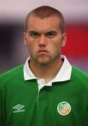 4 September 2001; Daryl McMahon of Republic of Ireland prior to the under 19 international friendly match between Republic of Ireland and Canada at Flancare Park in Longford. Photo by David Maher/Sportsfile