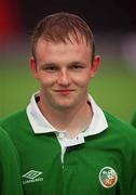 4 September 2001; Alan Murphy of Republic of Ireland prior to the under 19 international friendly match between Republic of Ireland and Canada at Flancare Park in Longford. Photo by David Maher/Sportsfile