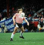 30 May 1989; Jonathan Speake of Derry City during the FAI Cup Final match between Derry City and Cork City at Dalymount Park in Dublin. Photo by Ray McManus/Sportsfile