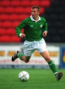 4 September 2001; Stephen Capper of Republic of Ireland during the under 19 international friendly match between Republic of Ireland and Canada at Flancare Park in Longford. Photo by David Maher/Sportsfile