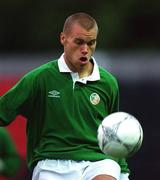 4 September 2001; Daryl McMahon of Republic of Ireland during the under 19 international friendly match between Republic of Ireland and Canada at Flancare Park in Longford. Photo by David Maher/Sportsfile