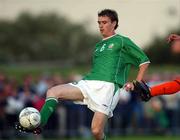 31 August 2001; Colin Healy of Republic of Ireland during the UEFA Under-21 Championship Qualifying Round match between Republic of Ireland and Netherlands at the Regional Sports Centre in Waterford. Photo by David Maher/Sportsfile
