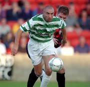 28 August 2001; Tony Grant of Shamrock Rovers during the eircom League Premier Division match between Longford Town and Shamrock Rovers at Flancare Park in Longford. Photo by David Maher/Sportsfile