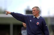 19 August 2001; Bohemians manager Pete Mahon during the eircom League Premier Division match between Cork City and Bohemians at Turners Cross in Cork. Photo by David Maher/Sportsfile