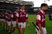 9 September 2001; Joe Rabbitte of Galway during the pre-match parade prior to the Guinness All-Ireland Senior Hurling Championship Final match between Tipperary and Galway at Croke Park in Dublin. Photo by Aoife Rice/Sportsfile