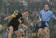 8 September 2001; Michael &quot;Duxie&quot; Walsh of Kilkenny in action against Eoin Kennedy of Dublin during the Senior Singles Final of the Highball All-Ireland Softball Finals at Croke Park in Dublin. Photo by Brendan Moran/Sportsfile
