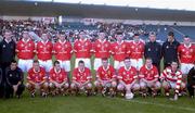 9 September 2001; The Cork squad prior to the All-Ireland Under 21 Football Championship Semi-Final match between Tyrone and Cork at Parnell Park in Dublin. Photo by David Maher/Sportsfile