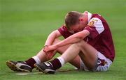 9 September 2001; Cathal Dervan of Galway dejected following his side's defeat in the All-Ireland Minor Hurling Championship Final between Cork and Galway at Croke Park in Dublin. Photo by Ray McManus/Sportsfile
