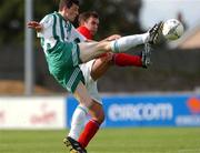 9 September 2001; Colm Tresson of Bray Wanderers in action against Pat Fenlon of Shelbourne during the Eircom League Premier Division match between Bray Wanderers and Shelbourne at the Carlisle Grounds in Bray, Wicklow. Photo by David Maher/Sportsfile