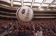 9 September 2001; Tipperary and Galway supporters with the Guinness Sliotar during the half time of the Guinness All-Ireland Senior Hurling Championship Final match between Tipperary and Galway at Croke Park in Dublin. Photo by Ray McManus/Sportsfile