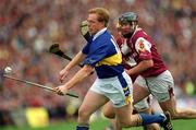 9 September 2001; Declan Ryan of Tipperary in action against Liam Hodgins of Galway during the Guinness All-Ireland Senior Hurling Championship Final match between Tipperary and Galway at Croke Park in Dublin. Photo by Ray McManus/Sportsfile