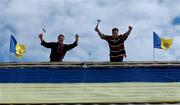 10 September 2001; Two Tipperary builders celebrate their county's victory during the All-Ireland hurling champions Tipperary homecoming in Thurles, Tipperary. Photo by Damien Eagers/Sportsfile
