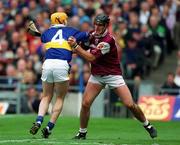9 September 2001; Joe Rabbitte of Galway in action against Paul Ormonde of Tipperary during the Guinness All-Ireland Senior Hurling Championship Final match between Tipperary and Galway at Croke Park in Dublin. Photo by Brendan Moran/Sportsfile