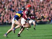 9 September 2001; Ollie Canning of Galway in action against Mark O'Leary of Tipperary during the Guinness All-Ireland Senior Hurling Championship Final match between Tipperary and Galway at Croke Park in Dublin. Photo by Damien Eagers/Sportsfile