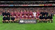 9 September 2001; The Galway panel prior to the Guinness All-Ireland Senior Hurling Championship Final match between Tipperary and Galway at Croke Park in Dublin. Photo by Ray McManus/Sportsfile