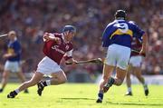 9 September 2001; Kevin Broderick of Galway in action against Eddie Enright of Tipperary during the Guinness All-Ireland Senior Hurling Championship Final match between Tipperary and Galway at Croke Park in Dublin. Photo by Ray McManus/Sportsfile