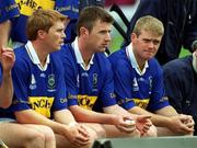 9 September 2001; Tipperary players, from left, Paul Ormonde, David Kennedy and Eugene O'Neill, sit for the official team photograph prior to the Guinness All-Ireland Senior Hurling Championship Final match between Tipperary and Galway at Croke Park in Dublin. Photo by Brendan Moran/Sportsfile