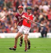 9 September 2001; John O'Connor of Cork during the All-Ireland Minor Hurling Championship Final between Cork and Galway at Croke Park in Dublin. Photo by Damien Eagers/Sportsfile
