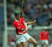 9 September 2001; John O'Connor of Cork during the All-Ireland Minor Hurling Championship Final between Cork and Galway at Croke Park in Dublin.  Photo by Ray McManus/Sportsfile