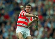9 September 2001; Cork goalkeeper Martin Coleman during the All-Ireland Minor Hurling Championship Final between Cork and Galway at Croke Park in Dublin. Photo by Ray McManus/Sportsfile