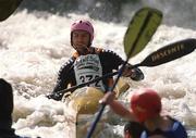 8 September 2001; Ian Wilkinson, Senior Wild Water Racer, during the Jameson Liffey Descent 2001 at Wren's Nest in Strawberry Beds, Dublin. Photo by Aoife Rice/Sportsfile