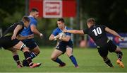 2 September 2016; Charlie Rock of Leinster is tackled by Johnny McPhillips of Ulster during the U20 Interprovincial Series Round 1 match between Ulster and Leinster at Shawsbridge, Belfast.  Photo by Oliver McVeigh/Sportsfile