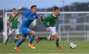 2 September 2016; Henry Charsley of Republic of Ireland in action against Jure Balkovec of Slovenia during the UEFA U21 Championship Qualifier match between Republic of Ireland and Slovenia in RSC, Waterford. Photo by Matt Browne/Sportsfile