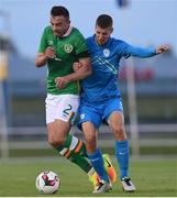 2 September 2016; Eoghan O'Connell of Republic of Ireland in action against Kenan Bajric of Slovenia during the UEFA U21 Championship Qualifier match between Republic of Ireland and Slovenia in RSC, Waterford. Photo by Matt Browne/Sportsfile