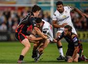 2 September 2016; Brett Herron of Ulster supported by Charles Piutau is tackled by Sam Beard and Nick Macleodof Newport Gwent Dragons during the Guinness PRO12 Round 1 match between Ulster and Newport Gwent Dragons at the Kingspan Stadium, Belfast.   Photo by Oliver McVeigh/Sportsfile