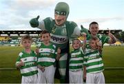 2 September 2016; Shamrock Rovers mascots before the game the SSE Airtricity League Premier Division match between Shamrock Rovers and St Patrick's Athletic in Tallaght Stadium in Tallaght, Dublin.  Photo by Sam Barnes/Sportsfile