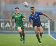3 September 2016; Morgan Purcell of Leinster in action against Harry Donnelly of Connacht during the U18 Clubs Interprovincial Series Round 1 match between Leinster and Connacht at Donnybrook Stadium in Donnybrook, Dublin. Photo by Stephen McCarthy/Sportsfile