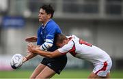 3 September 2016; Sam Dardis of Leinster is tackled by Mark Thompson of Ulster during the U18 Schools Interprovincial Series Round 2 match between Leinster and Ulster at Donnybrook Stadium in Donnybrook, Dublin. Photo by Stephen McCarthy/Sportsfile