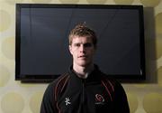 7 December 2010; Ulster's Andrew Trimble after a press conference ahead of their Heineken Cup, Pool 4, Round 3, game against Bath on Saturday. Ulster Rugby Press Conference, Newforge Country Club, Belfast, Co. Antrim. Picture credit: Oliver McVeigh / SPORTSFILE