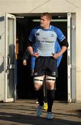 8 December 2010; Leinster's Jamie Heaslip makes his way from the dressing rooms to the pitch for squad training ahead of their Heineken Cup, Pool 2, Round 3, game against ASM Clermont Auvergne on Sunday. Leinster Rugby squad training, Skerries RFC, Skerries, Co. Dublin. Picture credit: Barry Cregg / SPORTSFILE