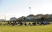 8 December 2010; A general view of the Leinster squad warming up during squad training ahead of their Heineken Cup, Pool 2, Round 3, game against ASM Clermont Auvergne on Sunday. Leinster Rugby squad training, Skerries RFC, Skerries, Co. Dublin. Picture credit: Barry Cregg / SPORTSFILE