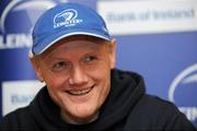 8 December 2010; Leinster head coach Joe Schmidt during a press conference ahead of their Heineken Cup, Pool 2, Round 3, game against ASM Clermont Auvergne on Sunday. Leinster Rugby Press Conference, David Lloyd Riverview, Clonskeagh, Co. Dublin. Picture credit: Barry Cregg / SPORTSFILE