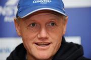 8 December 2010; Leinster head coach Joe Schmidt during a press conference ahead of their Heineken Cup, Pool 2, Round 3, game against ASM Clermont Auvergne on Sunday. Leinster Rugby Press Conference, David Lloyd Riverview, Clonskeagh, Co. Dublin. Picture credit: Barry Cregg / SPORTSFILE