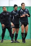 9 December 2010; Connacht players, from left, Rodney Ah You, captain John Muldoon and Mike McCarthy wait for a line-out ball to be thrown in during squad training ahead of their Amlin Challenge Cup, Pool 1, Round 3, game against Harlequins on Sunday. Connacht Rugby Squad Training, Sportsground, Galway. Picture credit: Barry Cregg / SPORTSFILE
