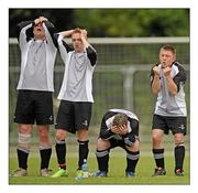 12 June 2010; Ulster Region players react during their penalty shoot-out victory over Munster Region in the 11-a-side football event during the third day of the 2010 Special Olympics Ireland Games. University of Limerick, Limerick. Picture credit: Stephen McCarthy / SPORTSFILE