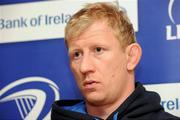 10 December 2010; Leinster's Leo Cullen during a press conference ahead of their Heineken Cup, Pool 2, Round 3, game against ASM Clermont Auvergne on Sunday. Leinster Rugby press conference, David Lloyd Riverview, Clonskeagh, Co. Dublin. Picture credit: Matt Browne / SPORTSFILE