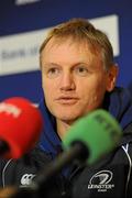 10 December 2010; Leinster head coach Joe Schmidt speaking during a press conference ahead of their Heineken Cup, Pool 2, Round 3, game against ASM Clermont Auvergne on Sunday. Leinster Rugby press conference, David Lloyd Riverview, Clonskeagh, Co. Dublin. Picture credit: Matt Browne / SPORTSFILE