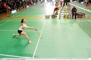 10 December 2010; Ireland's Chloe Magee in action during her match against England's Sarah Milne. Magee went on to win the match 17-21, 21-8, 21-17. Yonex Irish International Badminton Championships, Women's Singles, Round 1, Baldoyle Badminton Centre, Dublin. Picture credit: Brian Lawless / SPORTSFILE