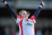 12 December 2010; Danielle O'Shea, Inch Rovers, Cork, celebrates at the end of the game after victory over Carnacon, Mayo. Tesco All-Ireland Senior Ladies Football Club Championship Final, Carnacon, Mayo v Inch Rovers, Cork, Cashel, Tipperary. Picture credit: David Maher / SPORTSFILE
