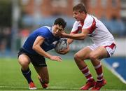 3 September 2016; Sam Barry of Leinster is tackled by Mark Thompson of Ulster during the U18 Schools Interprovincial Series Round 2 match between Leinster and Ulster at Donnybrook Stadium in Donnybrook, Dublin. Photo by Stephen McCarthy/Sportsfile