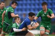 3 September 2016; Daragh Kelly of Leinster is tackled by Colm Reilly of Connacht during the U18 Clubs Interprovincial Series Round 1 match between Leinster and Connacht at Donnybrook Stadium in Donnybrook, Dublin. Photo by Stephen McCarthy/Sportsfile