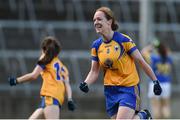 3 September 2016; Louise Henchy of Clare celebrates at the final whistle after victory over Tipperary during the TG4 Ladies Football All-Ireland Intermediate Championship Semi-Final match between Clare and Tipperary at the Gaelic Grounds, Limerick. Photo by Diarmuid Greene/Sportsfile