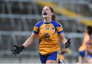 3 September 2016; Niamh O'Dea of Clare celebrates at the final whistle after victory over Tipperary during the TG4 Ladies Football All-Ireland Intermediate Championship Semi-Final match between Clare and Tipperary at the Gaelic Grounds, Limerick. Photo by Diarmuid Greene/Sportsfile
