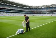 4 September 2016; Pitch manager Stuart Wilson lines the pitch ahead of the GAA Hurling All-Ireland Senior Championship Final match between Kilkenny and Tipperary at Croke Park in Dublin. Photo by Cody Glenn/Sportsfile